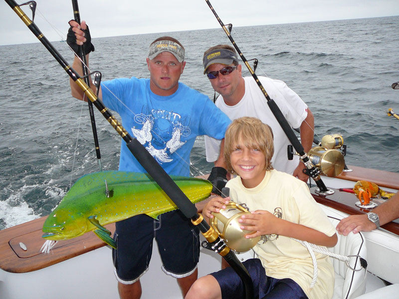 Fishing action aboard White Lightning