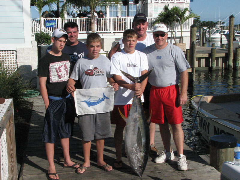 Fishing action aboard White Lightning