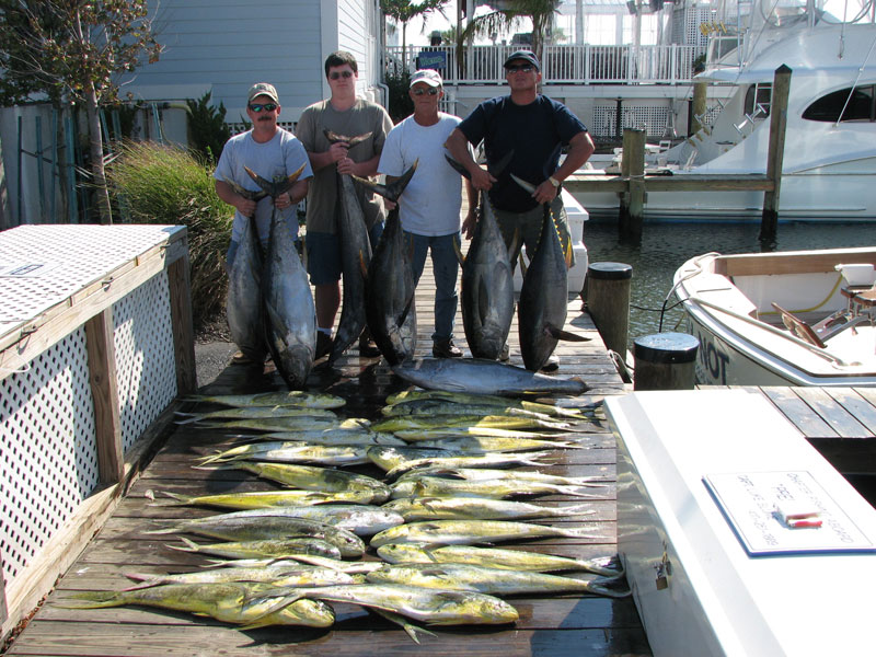 Fishing catch aboard White Lightning