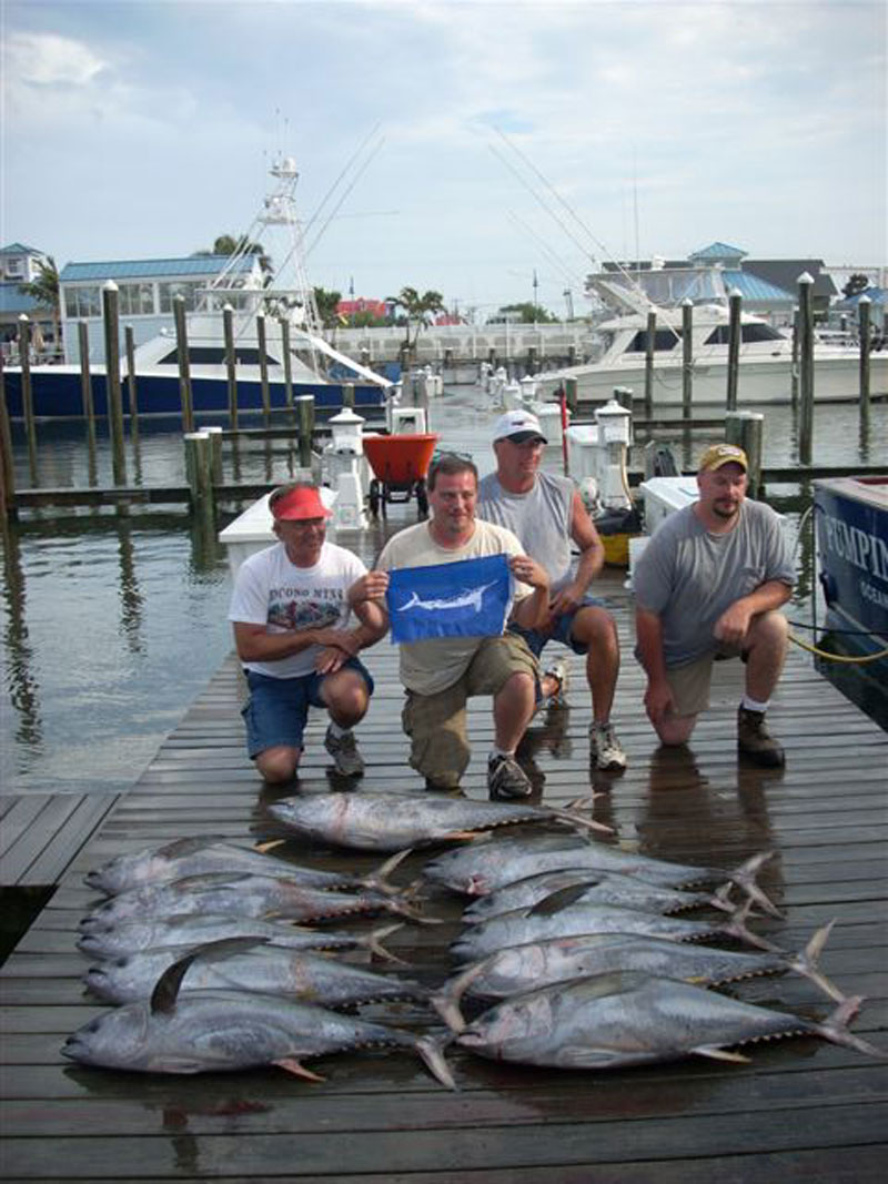 Fishing action aboard White Lightning