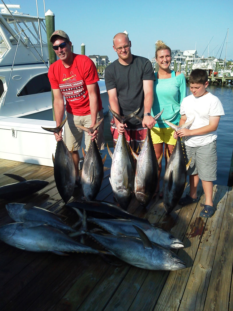 Fishing action aboard White Lightning