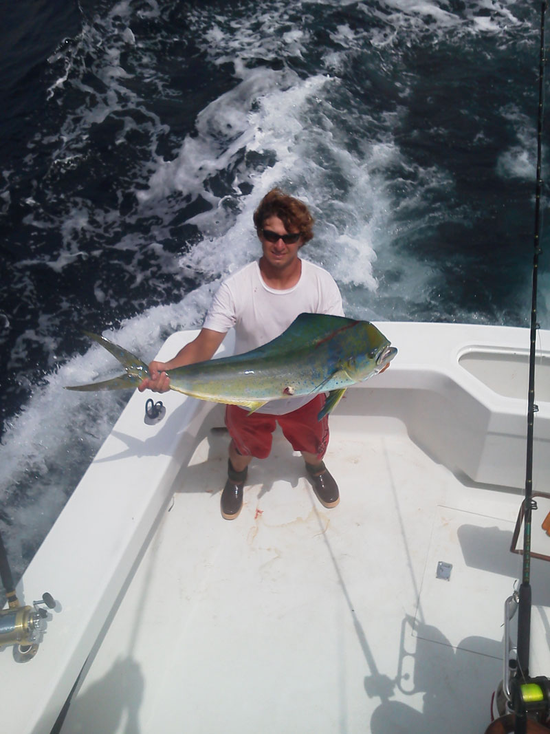 Fishing action aboard White Lightning