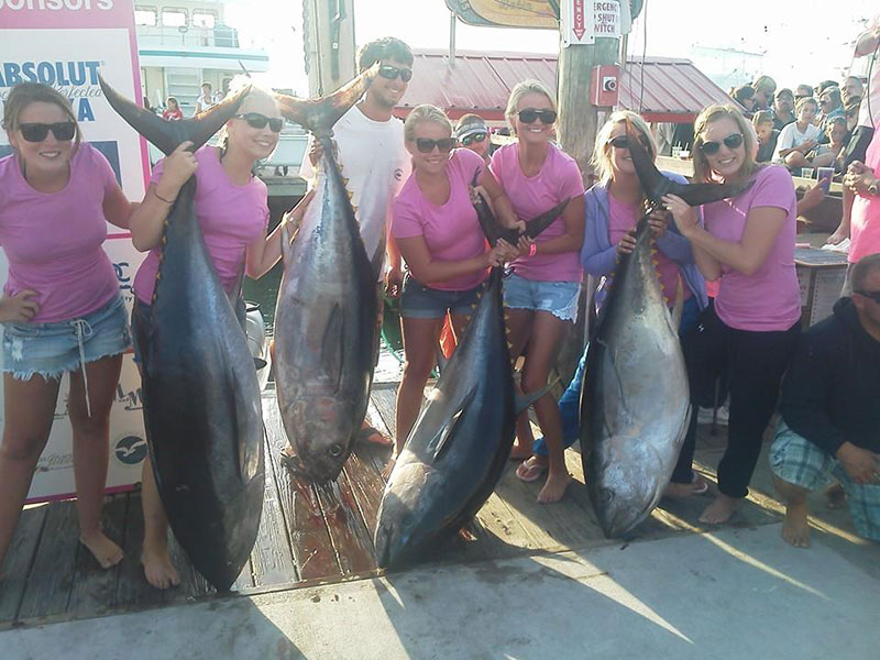 Fishing action aboard White Lightning