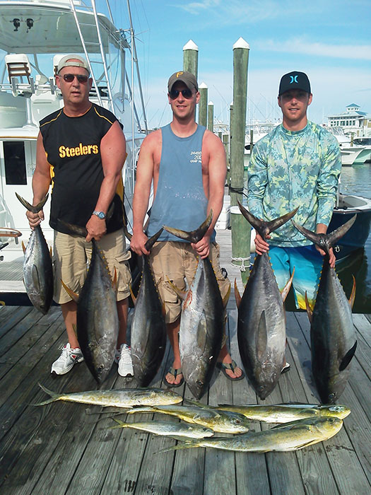 Fishing catch aboard White Lightning