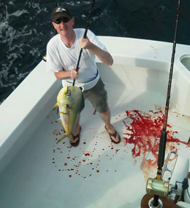 Fishing action aboard White Lightning