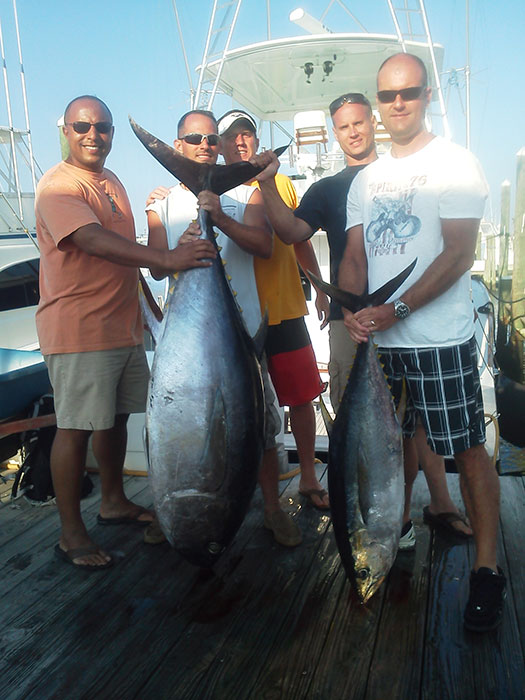 Fishing action aboard White Lightning