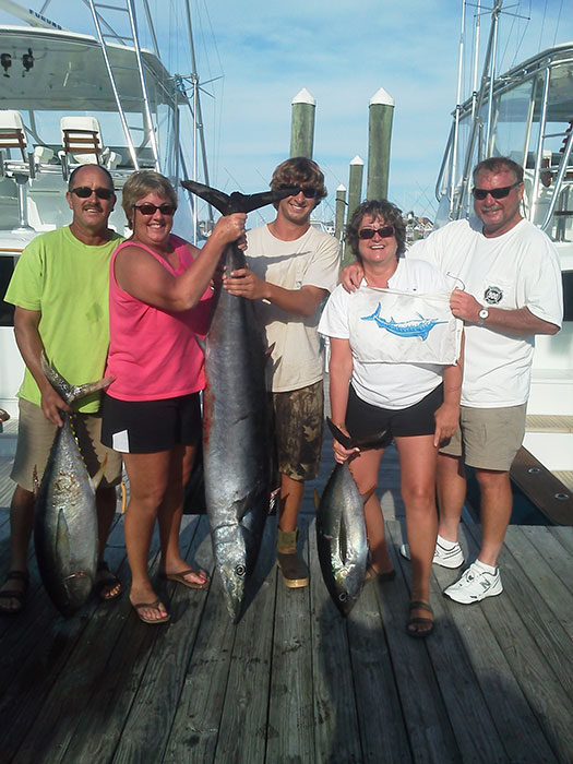 Fishing action aboard White Lightning