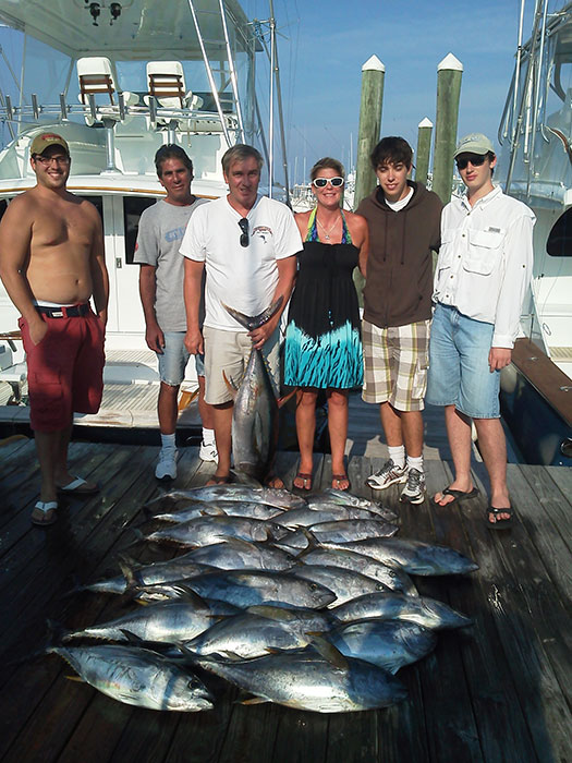 Fishing catch aboard White Lightning