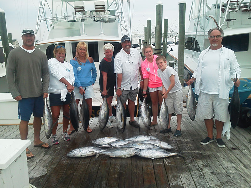 Fishing action aboard White Lightning