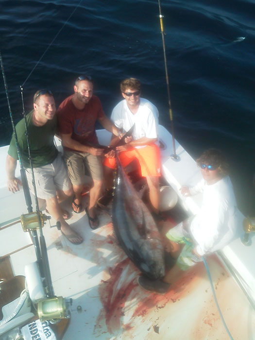 Fishing catch aboard White Lightning