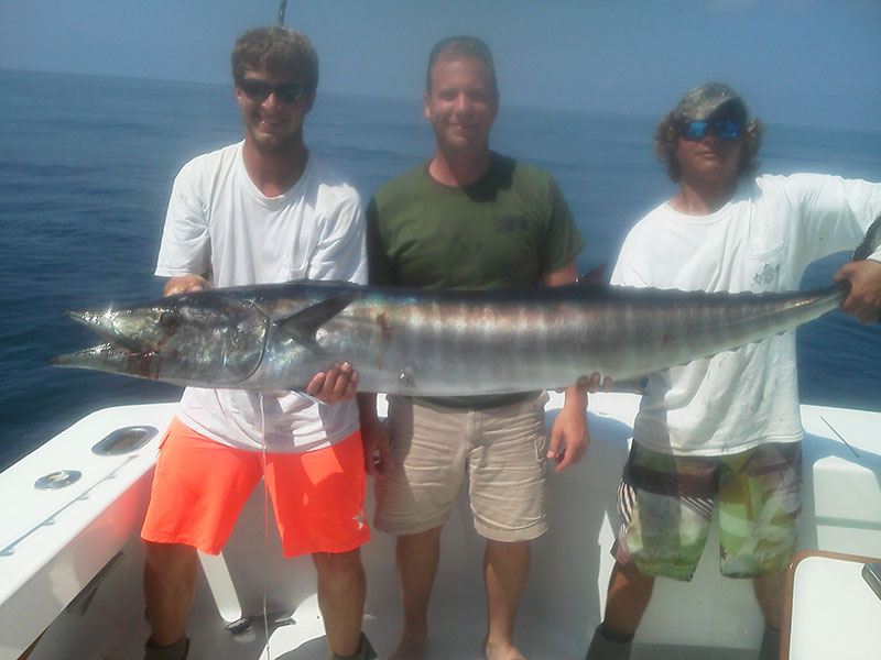 Fishing action aboard White Lightning