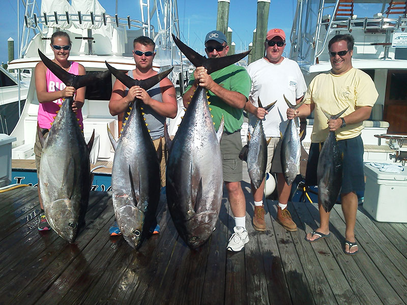 Fishing action aboard White Lightning