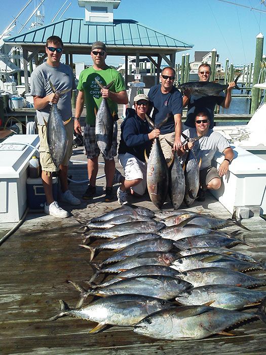 Fishing action aboard White Lightning